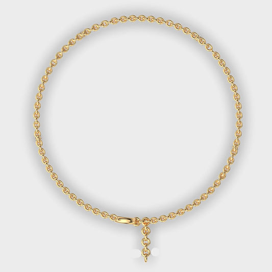 Triple Chain Bracelet with Diamonds