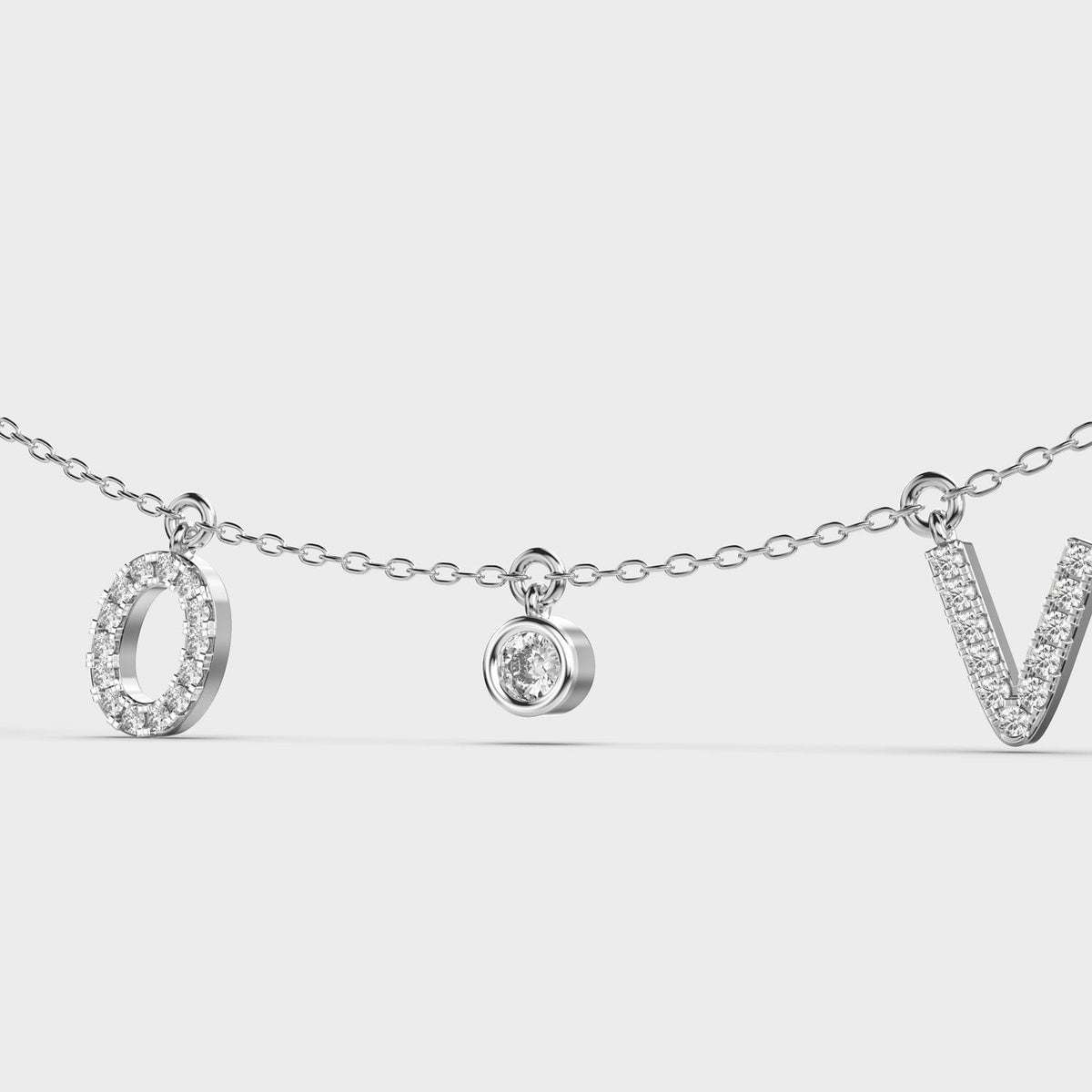Love Lettered Diamond Necklace