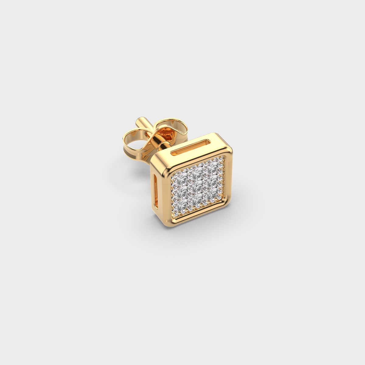Match Court Men Diamond Ear Studs