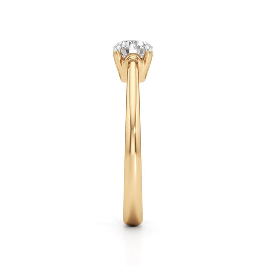 Solivira 0.50Ct four prong round cut solitaire ring