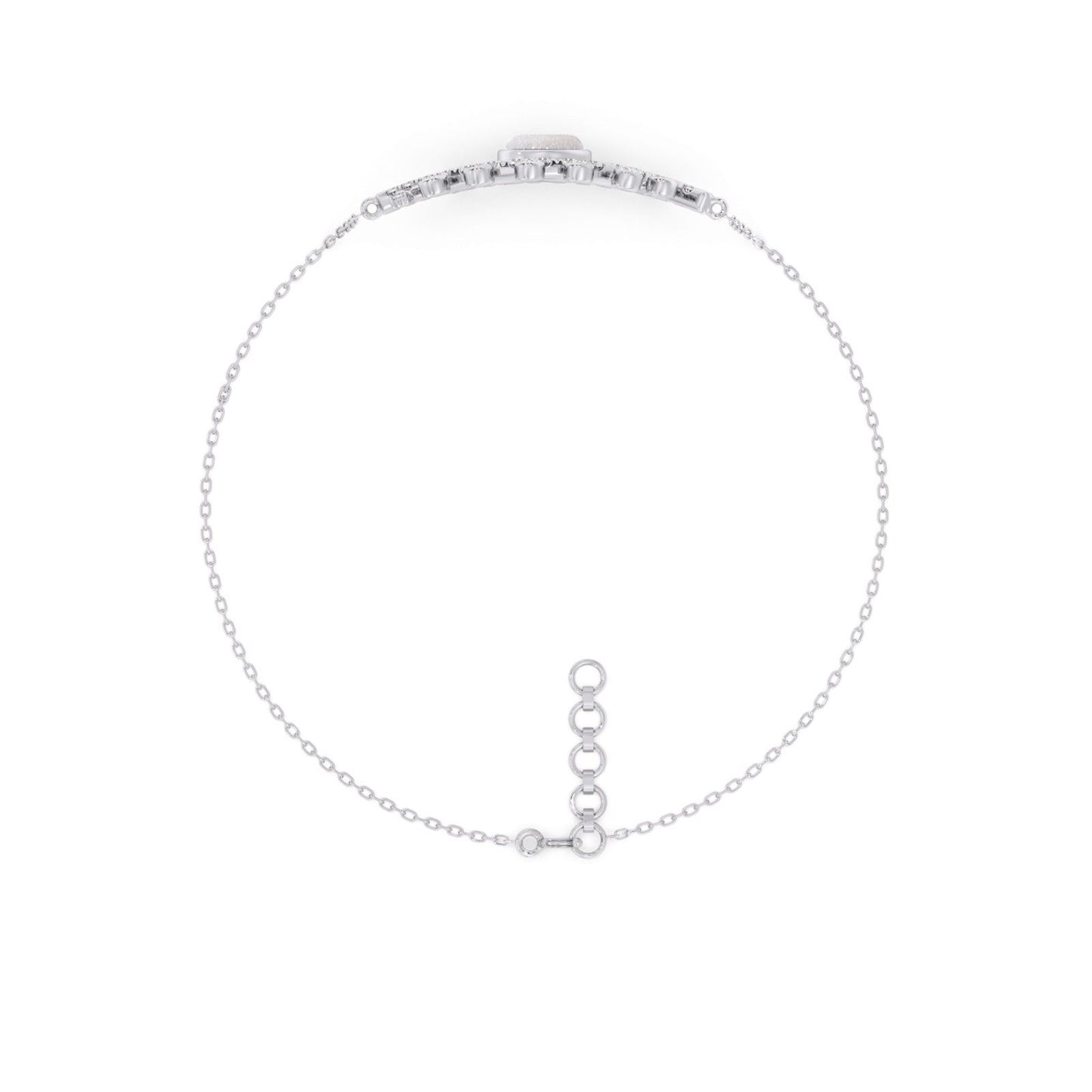 Evil Eye Delicate Diamond Chain Bracelet