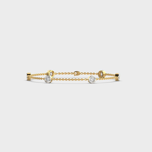 Minimal Celeste Round Diamond Bracelet