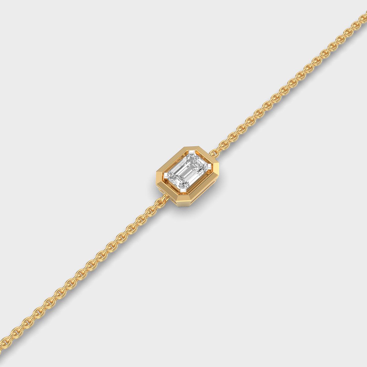 Minimal Emerald Diamond Bracelet