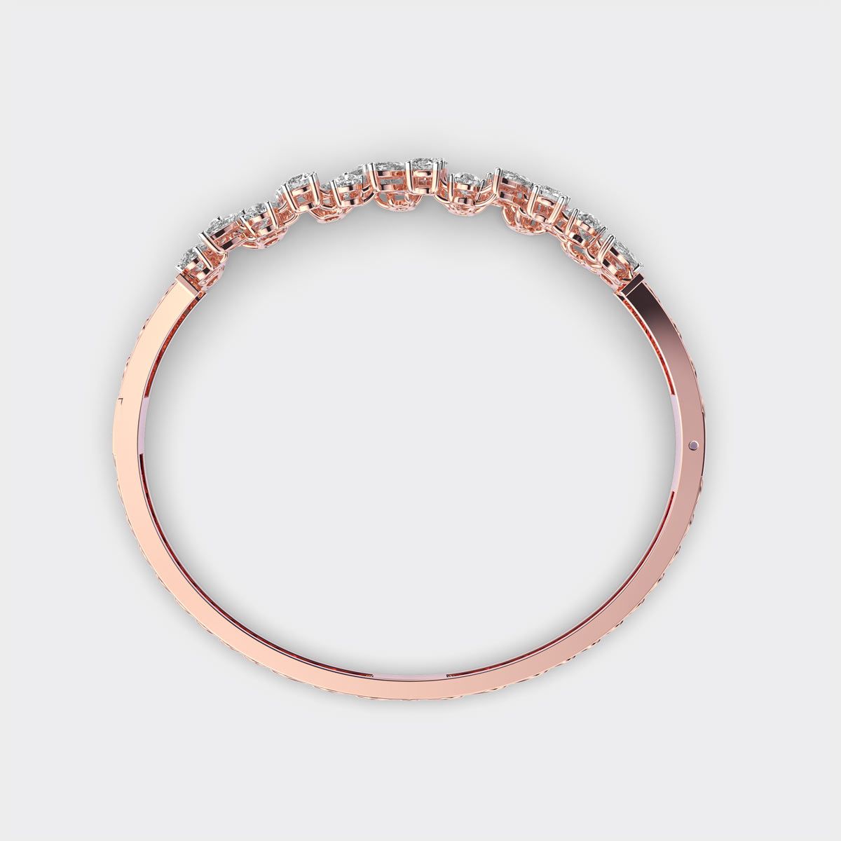 Fairytale Pear Cut Diamond Bangle Bracelet