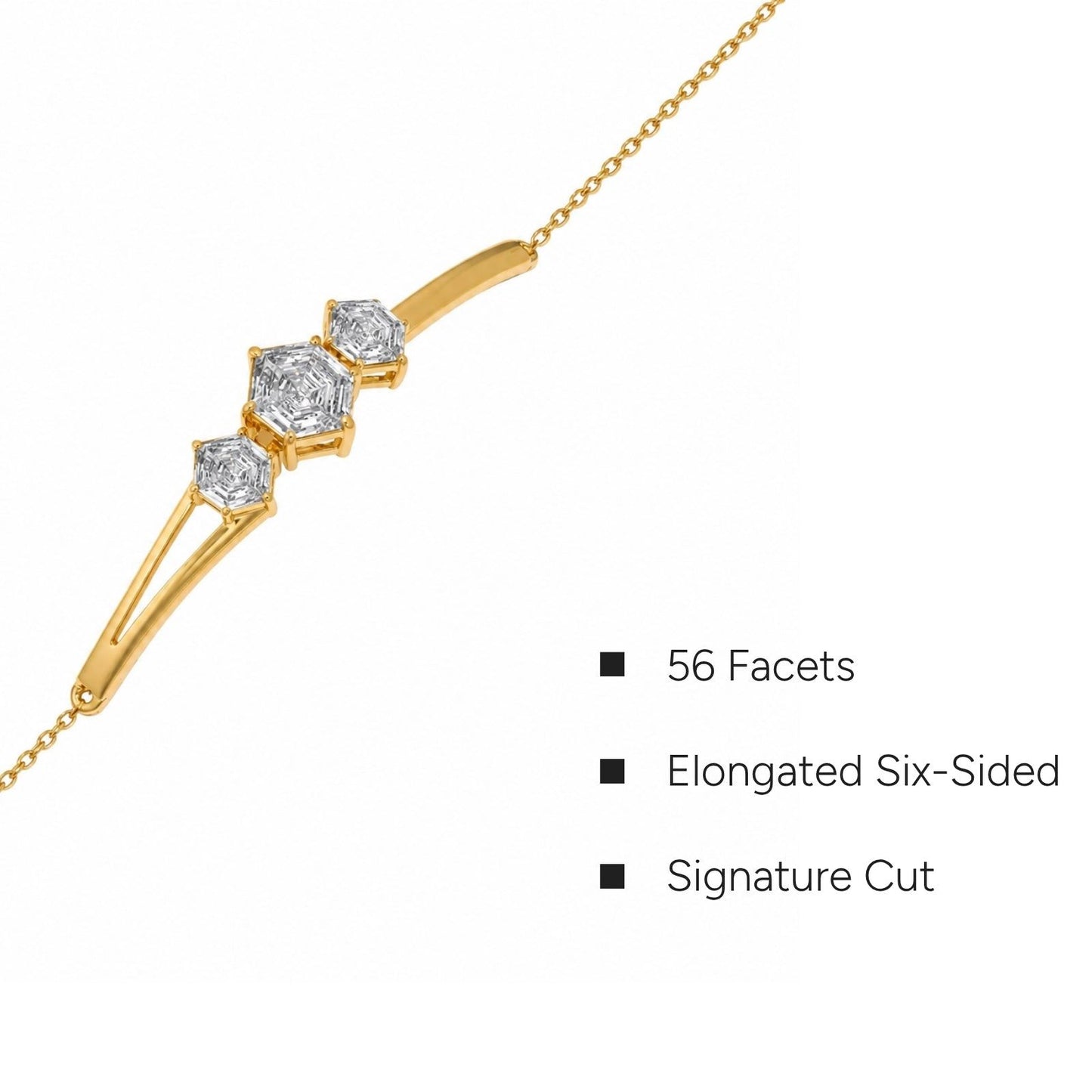 Hexa Trio Chain Bracelet