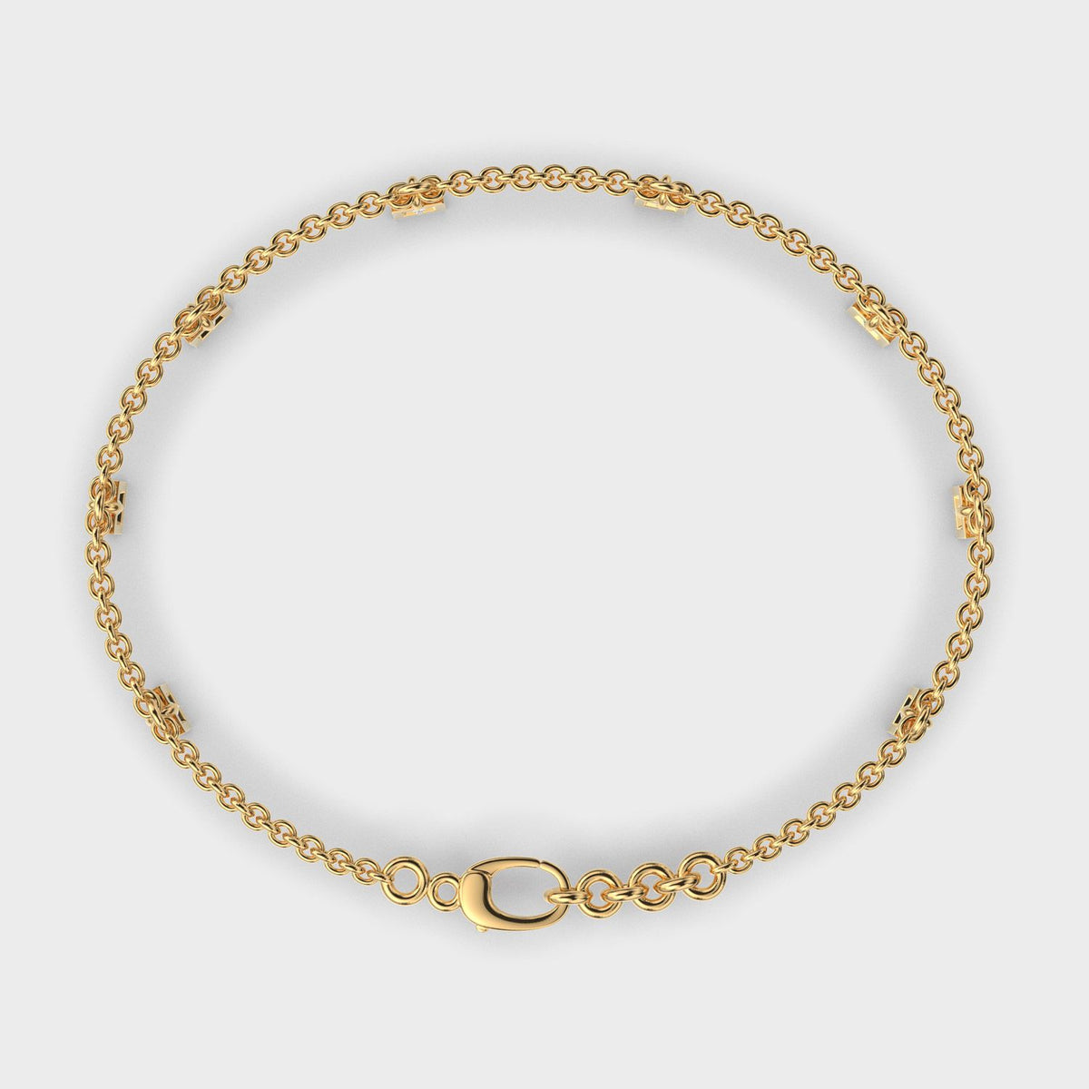 Delicate Poise Square Diamond Bracelet