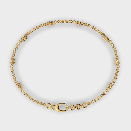 Delicate Poise Square Diamond Bracelet