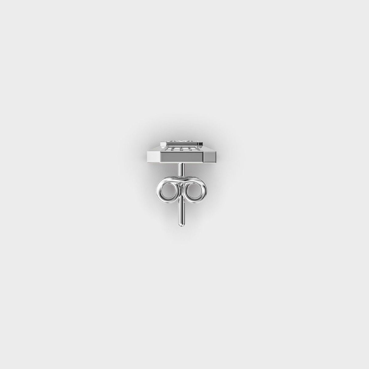 Radiant Octagonal Clustered Diamond Stud For Men