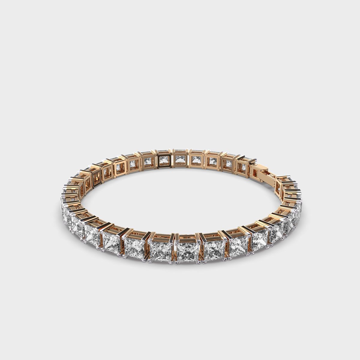 Princess Cut Diamond Tennis Bracelet