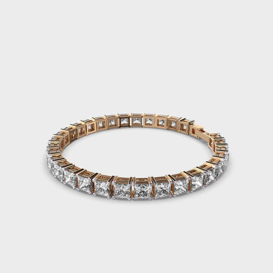Princess Cut Diamond Tennis Bracelet