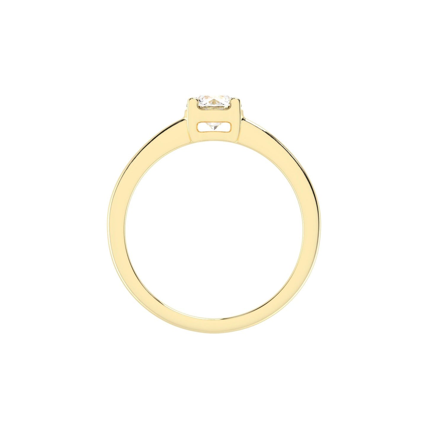 Soliturella Round Cut Solitaire Lab Diamond Ring