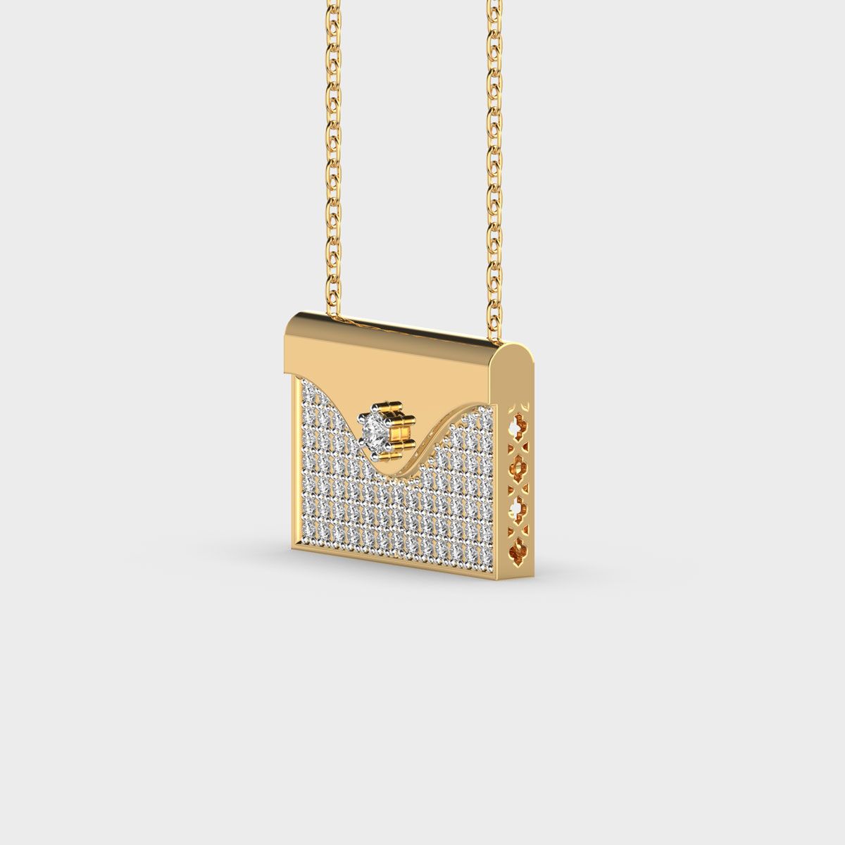 Special Message For You Engraveable Diamond Necklace