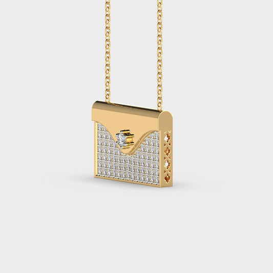 Special Message For You Engraveable Diamond Necklace