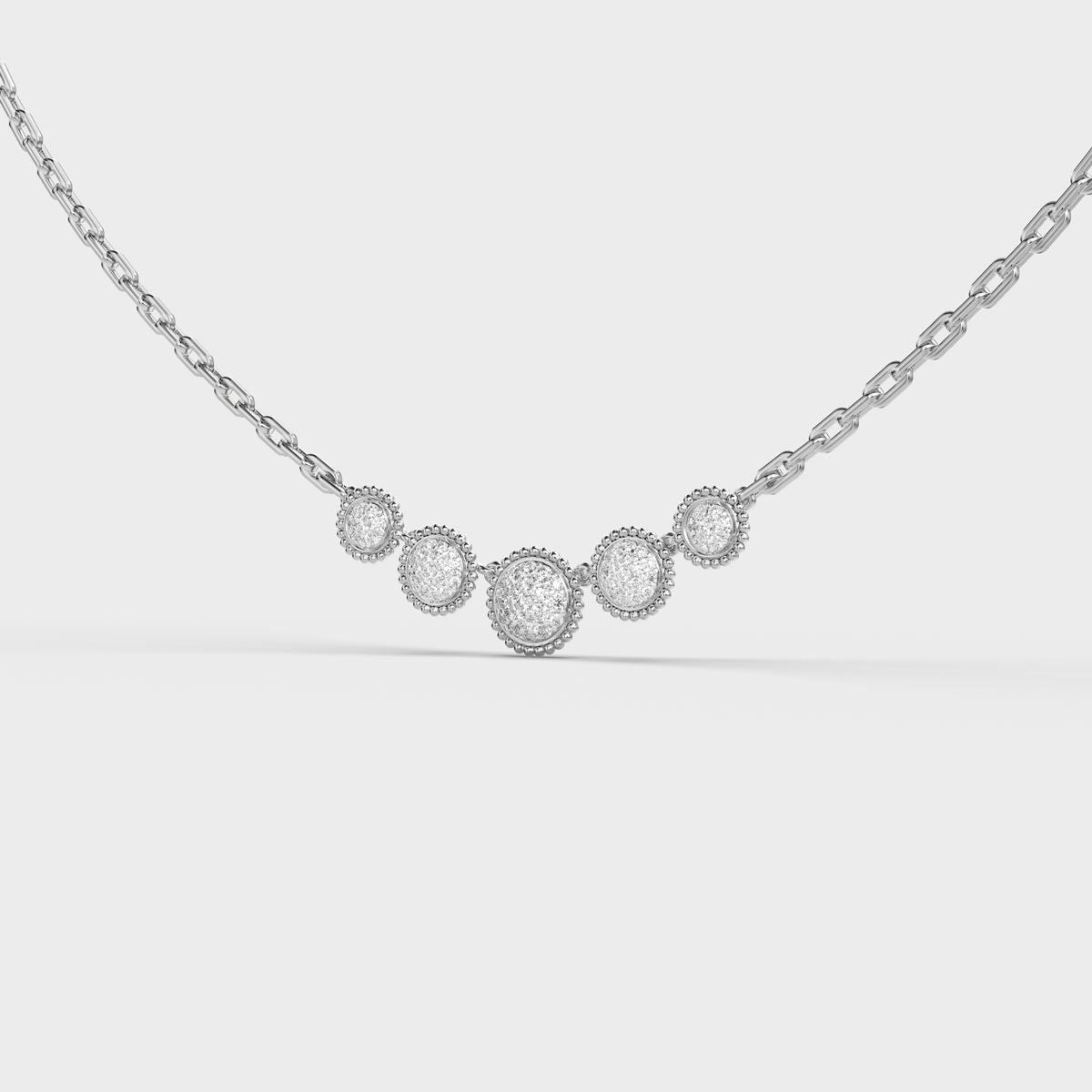 Quinque Quads Diamond Necklace