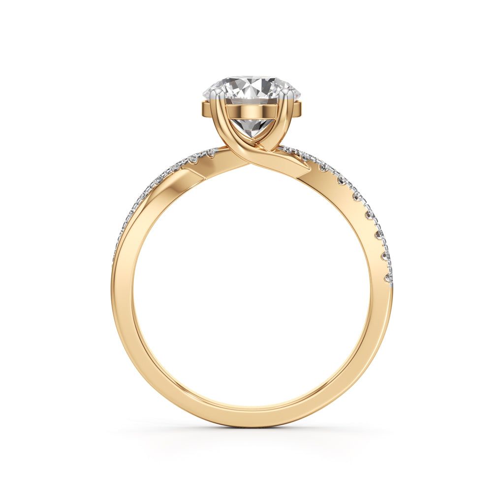 Twilight Embrace Solitaire Ring