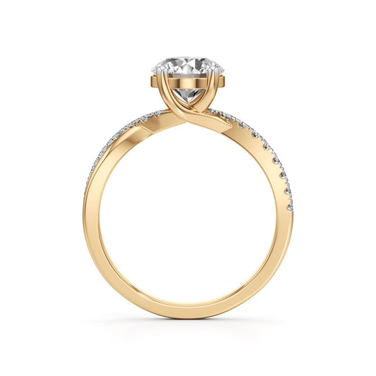 Twilight Embrace Solitaire Ring