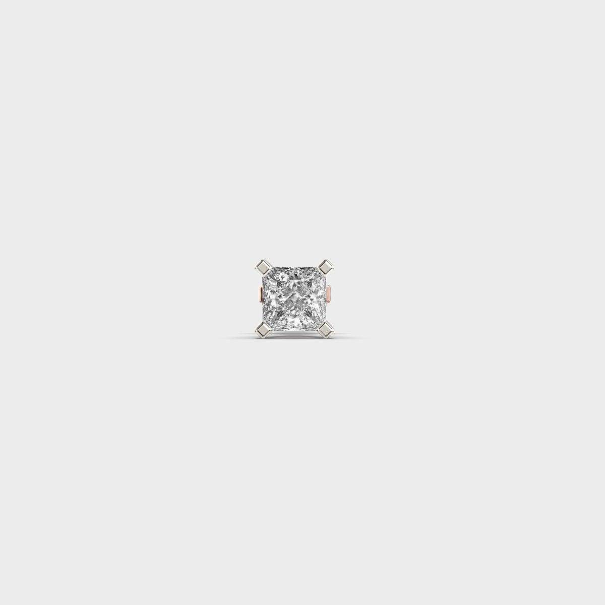 Nova Princess Cut Diamond Stud For Men