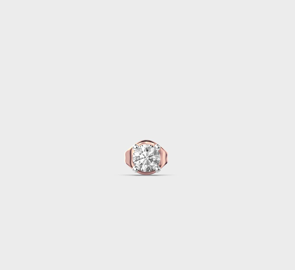 Classic Appeal Round Diamond Stud For Men