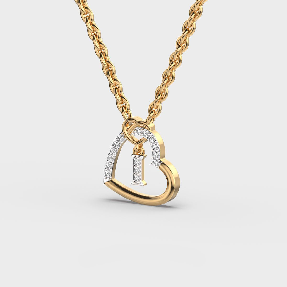 Key and Heart Diamond Necklace