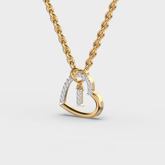 Key and Heart Diamond Necklace