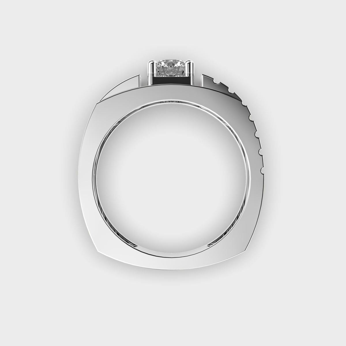 Dual Tone Ironclad Diamond Band For Men - View 10