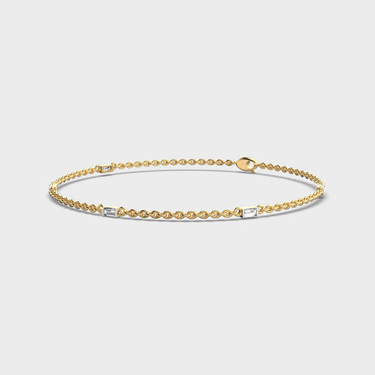 Lustrous Axis Diamond Bracelet