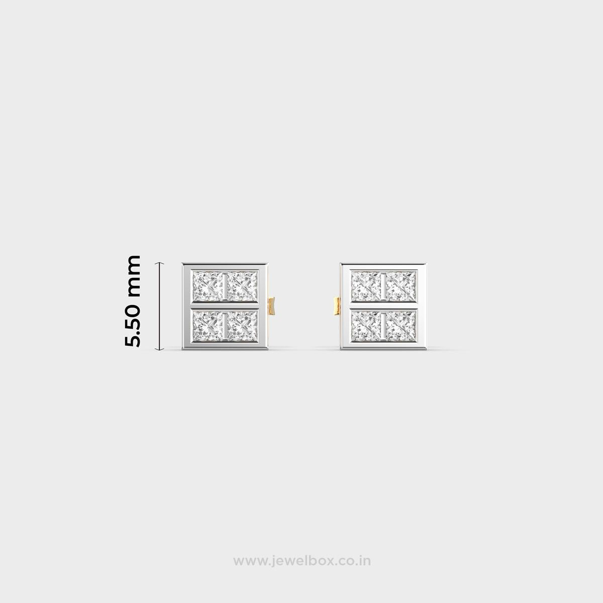 Fair Square Diamond Studs
