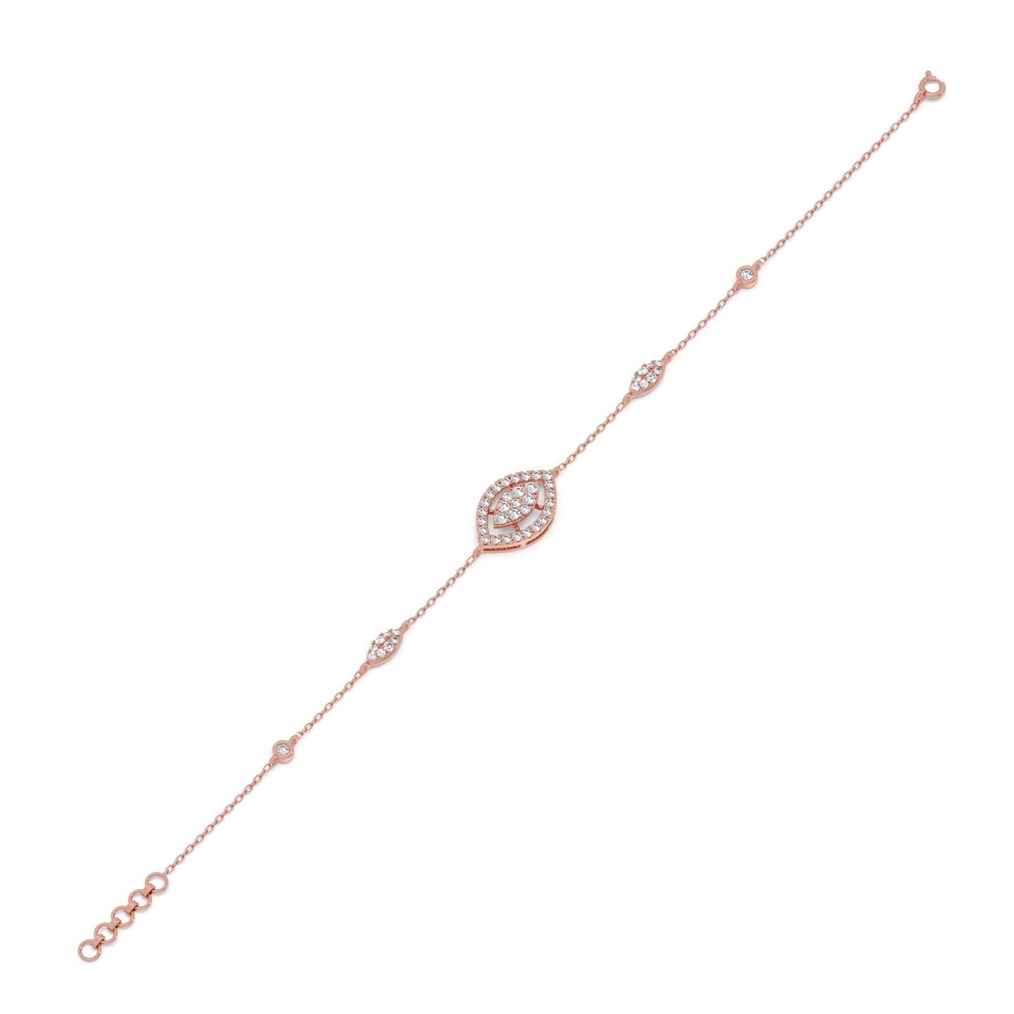 Marquise Eye Round diamond Bracelet