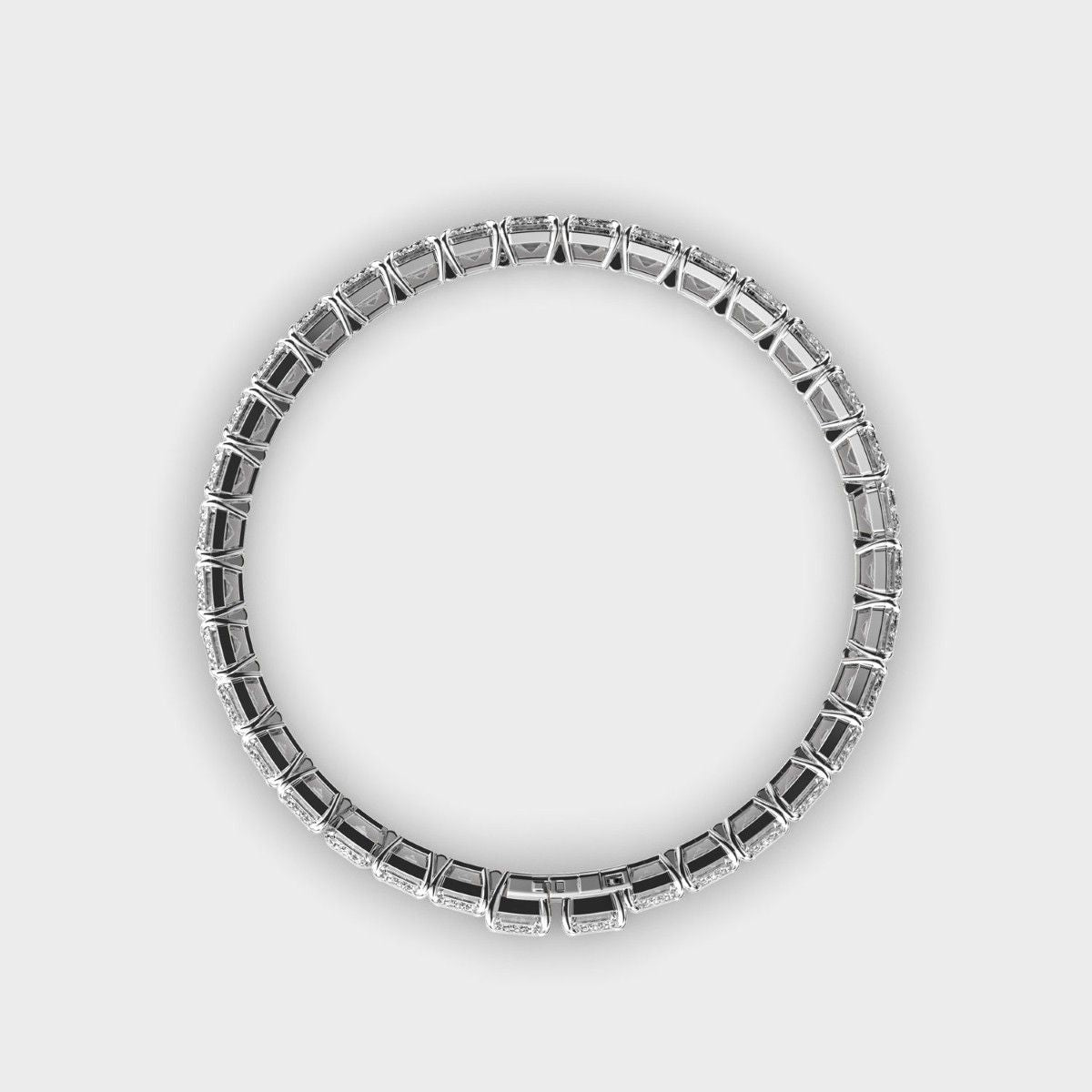Art Deco Emerald Shaped Diamond Bracelet