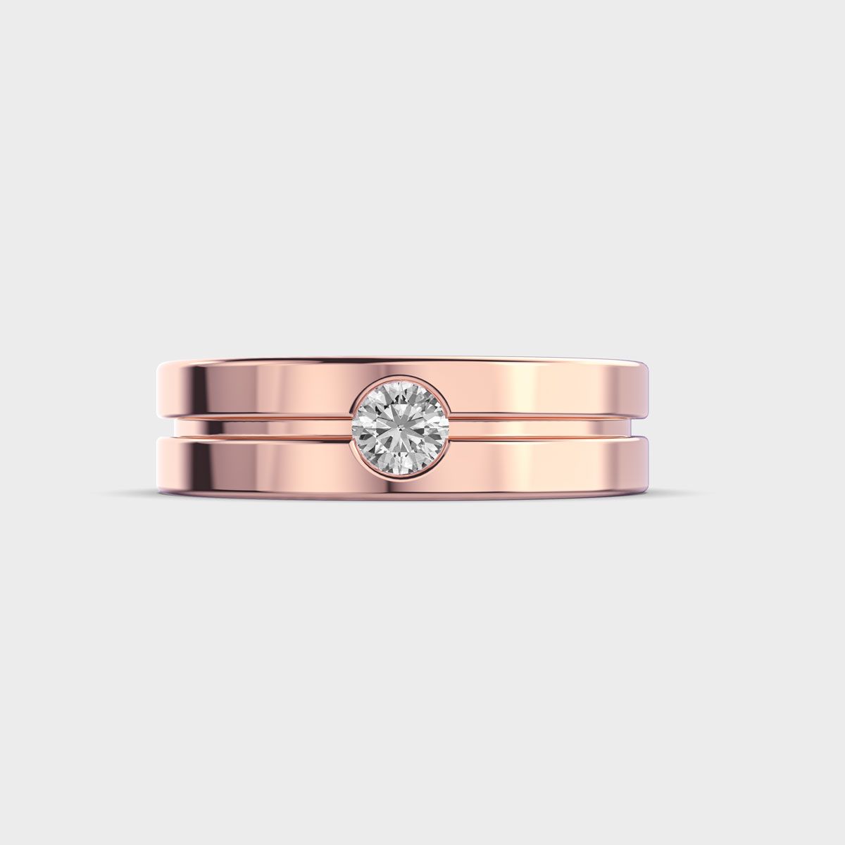Dual Band Diamond Ring For Men - View 1