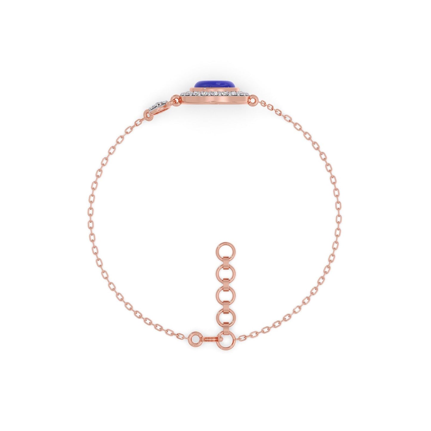 Halo Evil-Eye Diamond Chain Bracelet