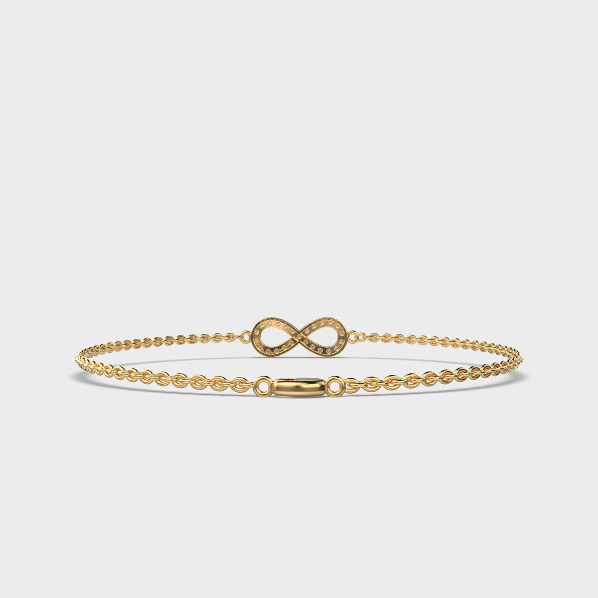 Eternity Glam Diamond Encrusted Chain Bracelet