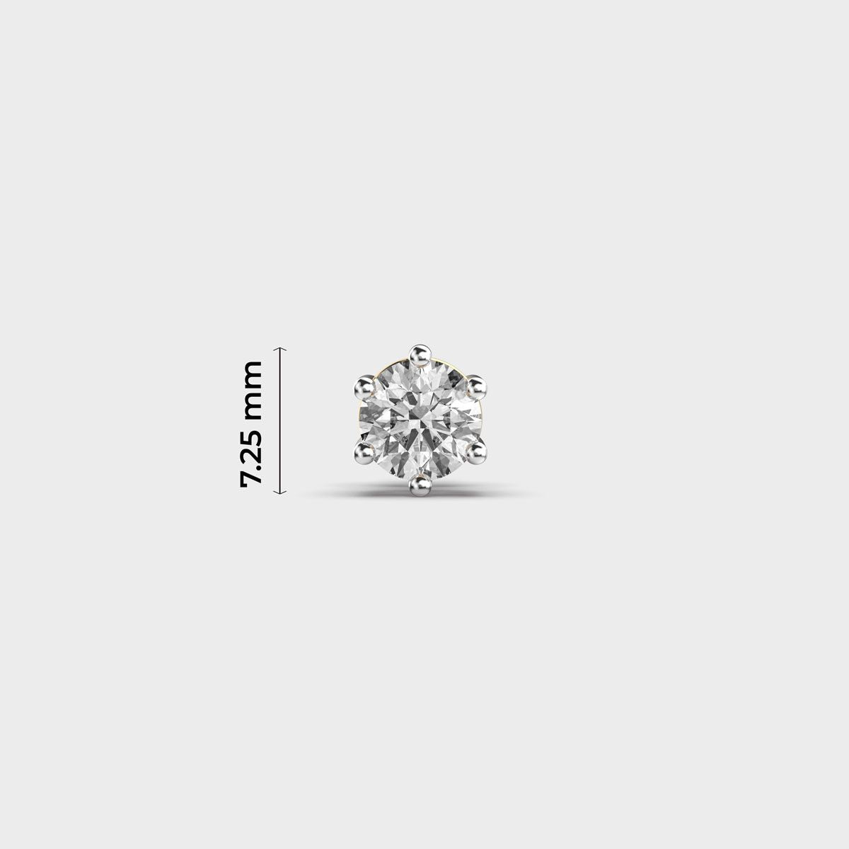 Bright Gladius Orbis Men Round Diamond Stud