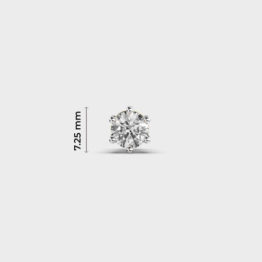 Bright Gladius Orbis Men Round Diamond Stud