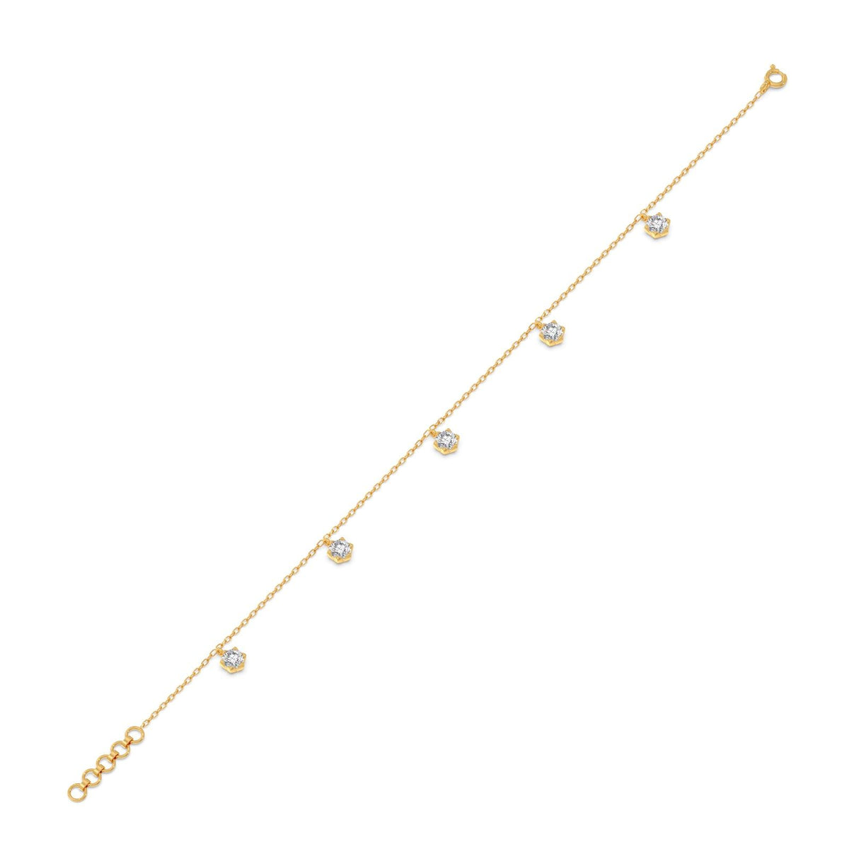 Classic Round Diamond Chain Bracelet