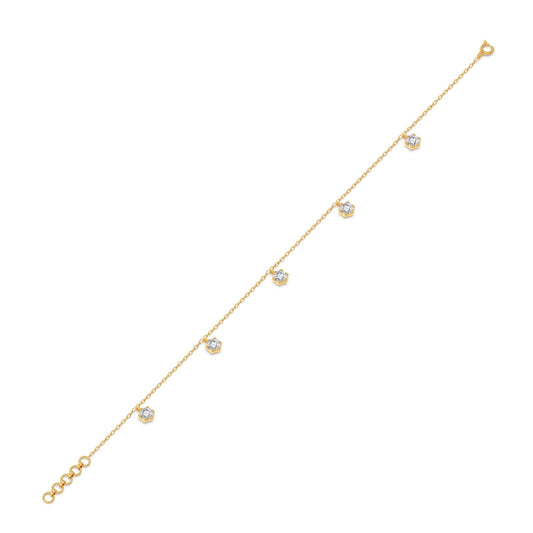 Classic Round Diamond Chain Bracelet