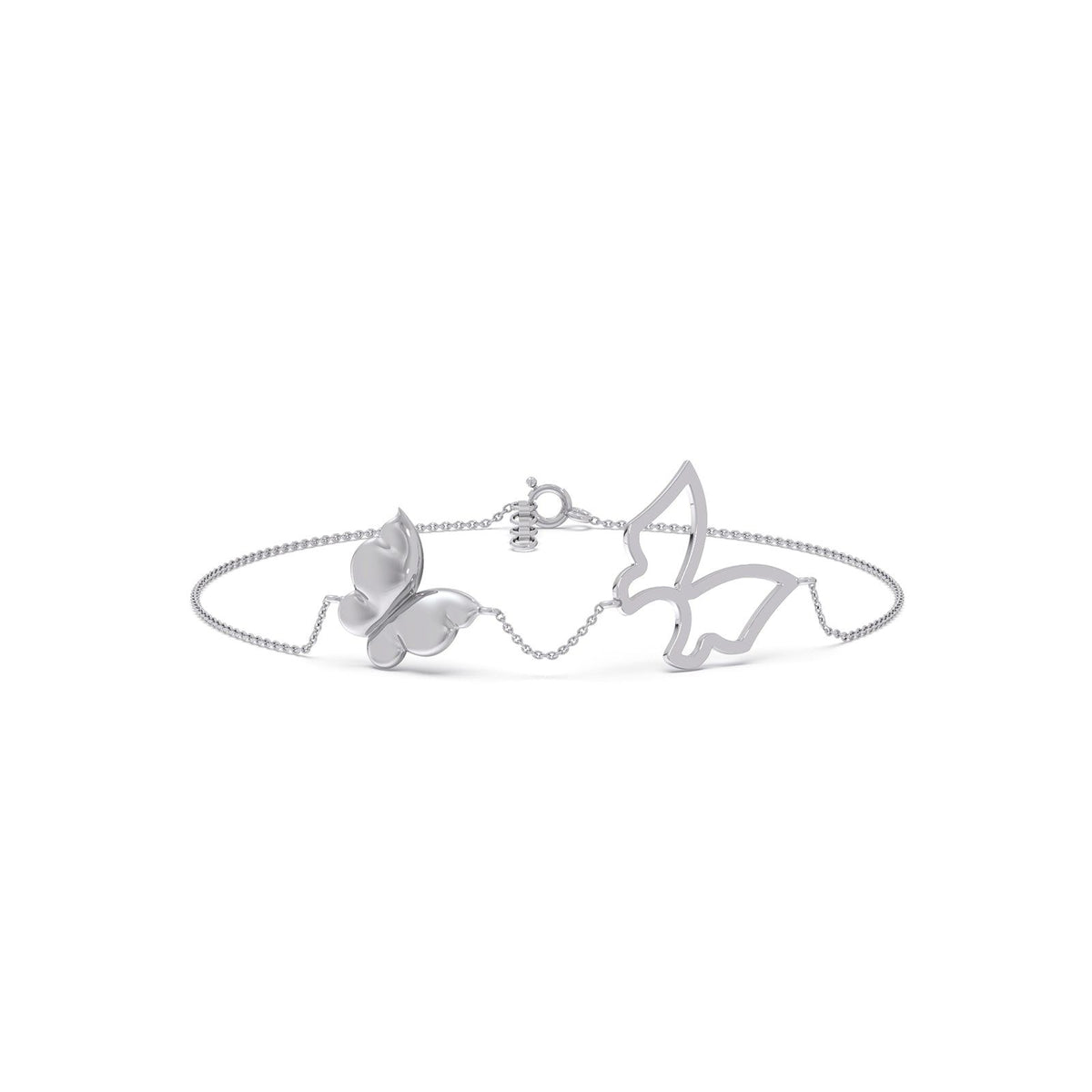 Butterfly Plain Gold Chain Bracelet