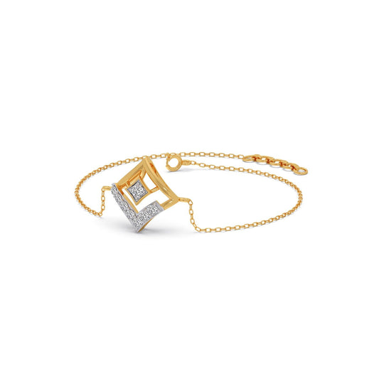 Rhombus Sparkle Diamond Chain Bracelet