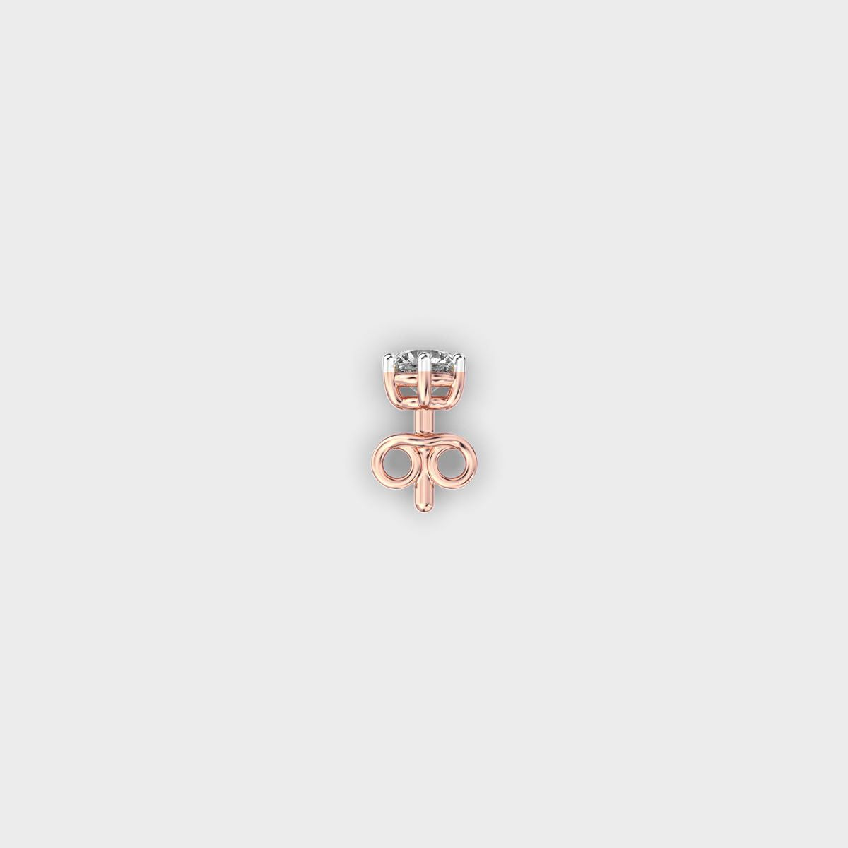 Dazzling Crest Oval Diamond Studs For Men