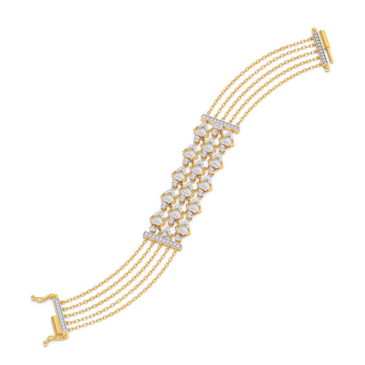 Orluxe Link Diamond Chain Bracelet