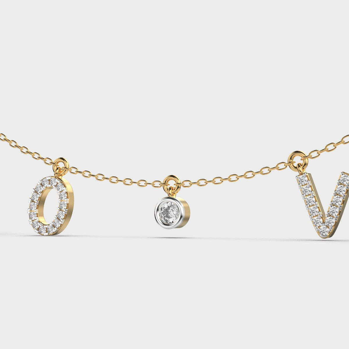 Love Lettered Diamond Necklace