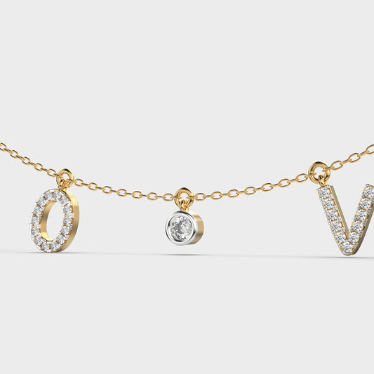Love Lettered Diamond Necklace