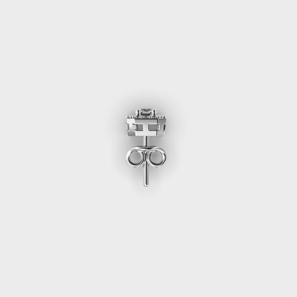 Shimmering Octagonal Dual Diamond Stud For Men