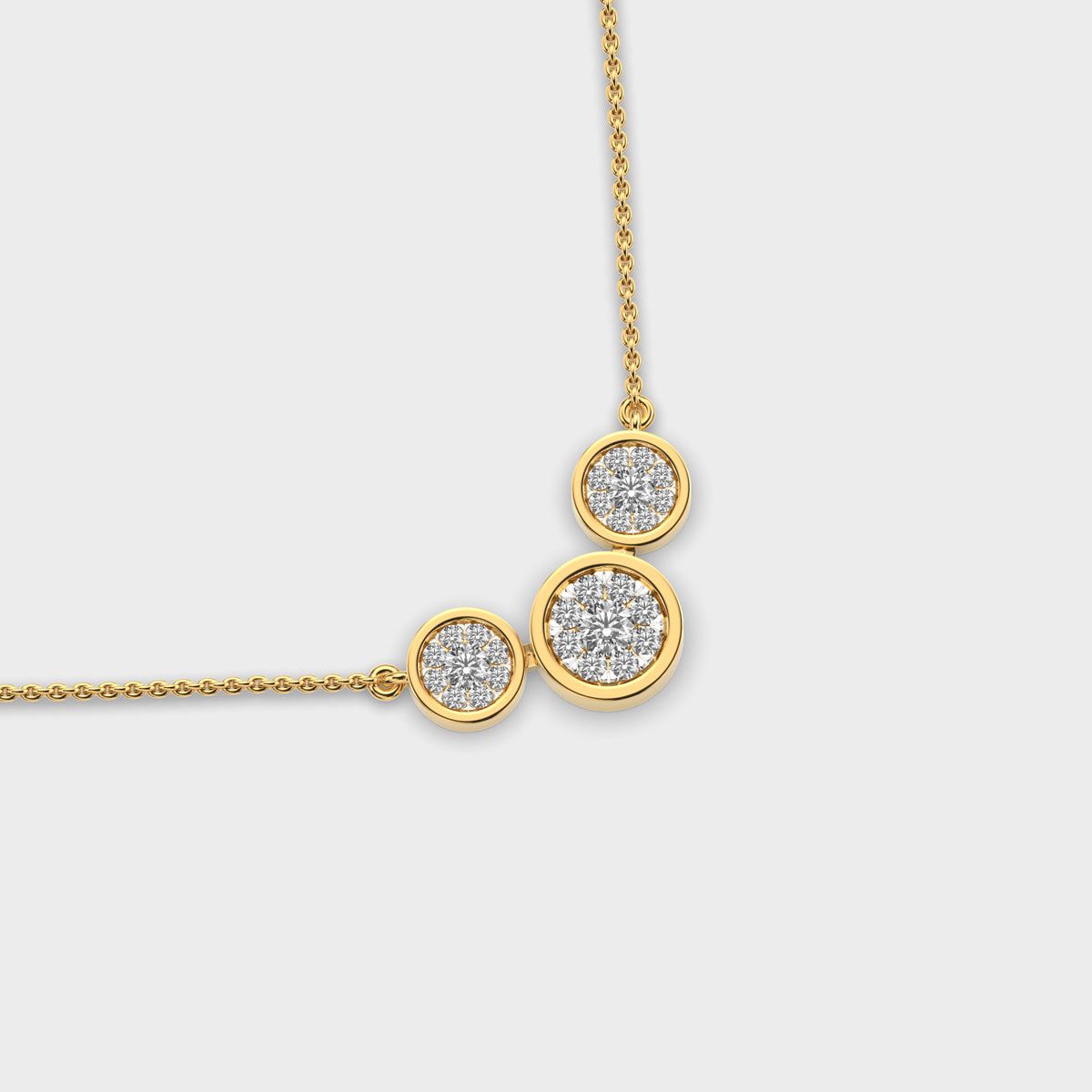 Eternal Circle of Three Diamond Necklace