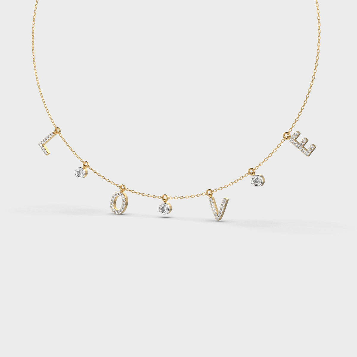 Love Lettered Diamond Necklace