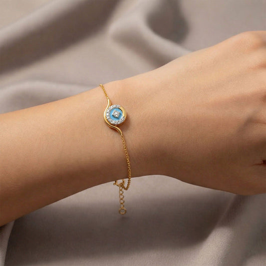 Cotton Candy Swirling Diamond Bracelet