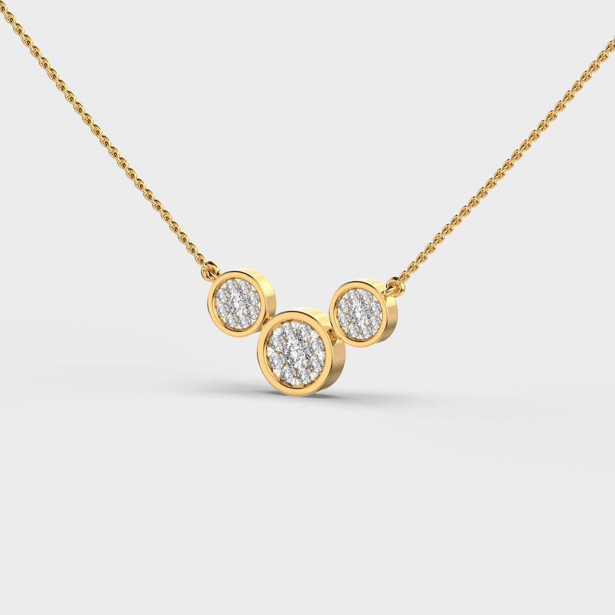 Eternal Circle of Three Diamond Necklace