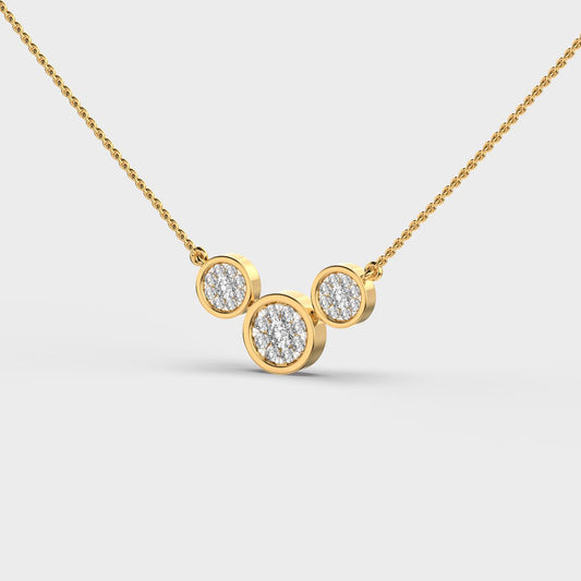 Eternal Circle of Three Diamond Necklace