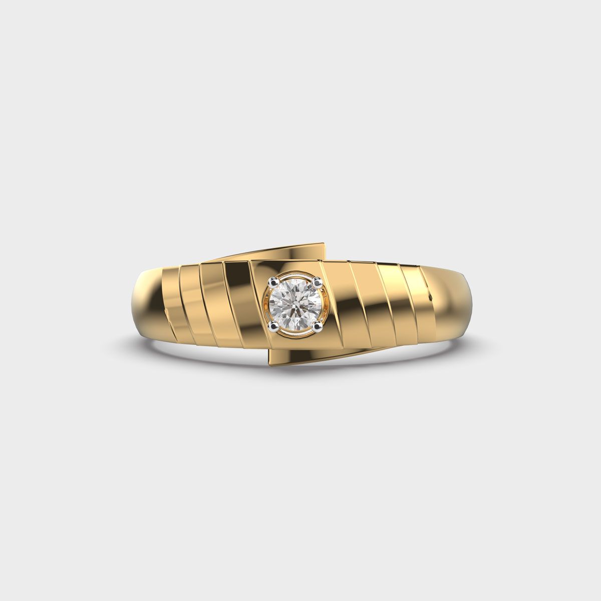 Serpentine Diamond Band Ring For Men - View 10