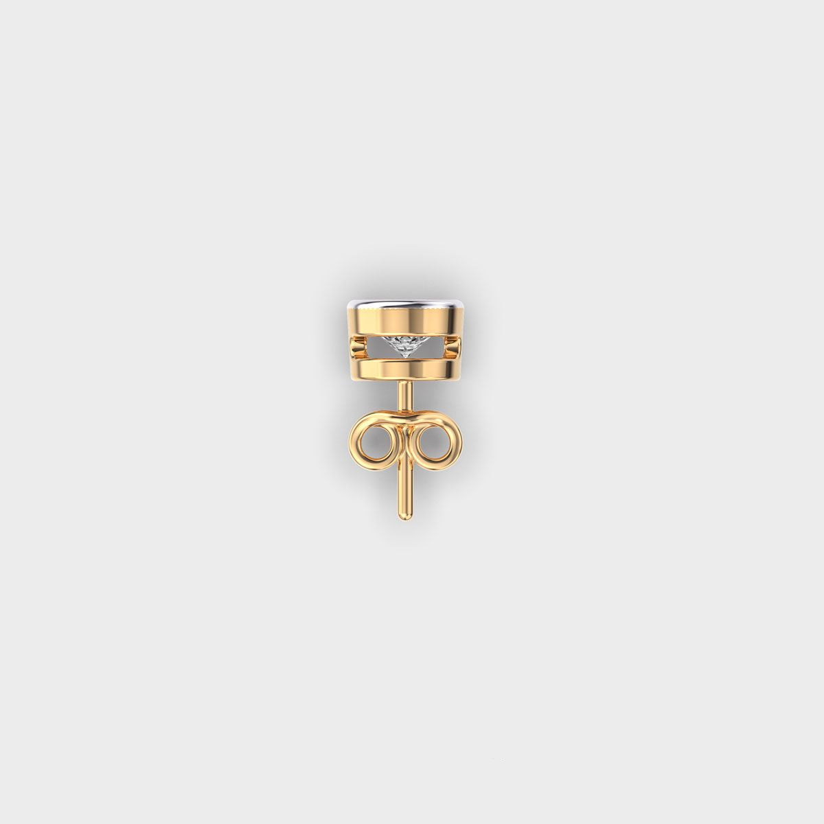 Shining Round Dot Diamond Stud For Men